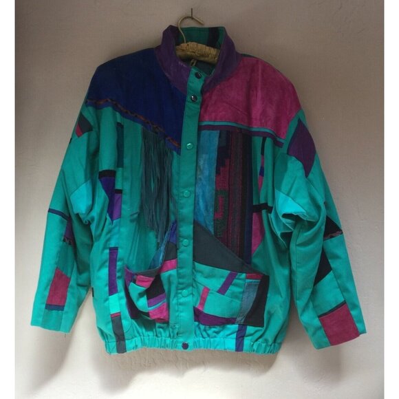 SRF Santa Fe Re-Creation Jackets & Blazers - SRF Santa Fe Re-Creation Denver Southwest Womens Medium Navajo Fringe Jacket